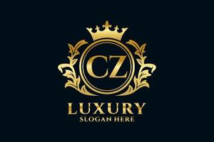 eerste cz brief Koninklijk luxe logo sjabloon in vector kunst voor luxueus branding projecten en andere vector illustratie.