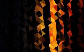 donker oranje vector glanzend driehoekig patroon.
