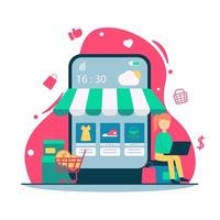 e-commerce online winkelen concept vector