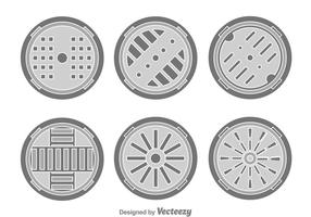 Manhole cover vector