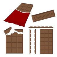 chocoladereep met wikkelset vector