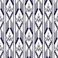 blauw en wit ikat naadloos patroon vector