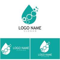 water laten vallen illustratie logo vector ontwerp