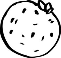 lijn tekening tekenfilm grapefruit vector