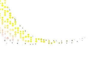lichtrode, gele vectorachtergrond met kaartentekens. vector