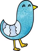 tekenfilm tekening blauwe vogel vector