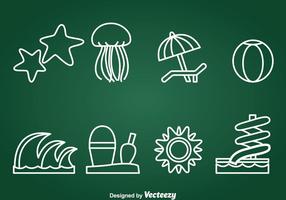 Water Recreatie Element Pictogrammen Vector