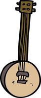 tekenfilm tekening oud banjo vector