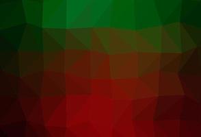 donker groente, rood vector abstract veelhoekige omslag.