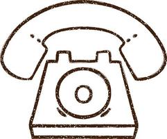 telefoon houtskool tekening vector