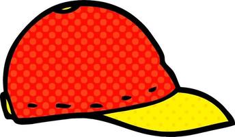 cartoon doodle baseballcap vector