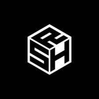 shr brief logo ontwerp met zwart achtergrond in illustrator. vector logo, schoonschrift ontwerpen voor logo, poster, uitnodiging, enz