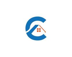 brief c vector voor bouw huis echt landgoed en gebouw eigendom minimaal modieus professioneel logo ontwerp sjabloon.