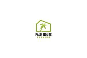 palm huis logo ontwerp vector sjabloon illustratie idee