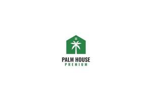 palm huis logo ontwerp vector sjabloon illustratie idee