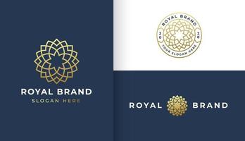 luxe mandala bloem logo vector