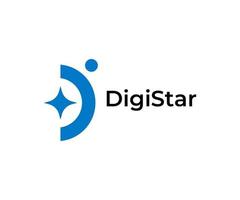 digitaal sterren logo vector