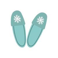 schattig hand- getrokken winter warm slippers. vector illustratie voor groet kaarten, affiches, stickers en seizoensgebonden ontwerp.