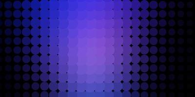 donkerroze, blauw vectorpatroon met cirkels. vector