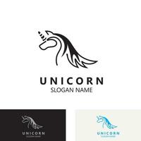 eenhoorn paard logo beeld ontwerp hoofd elegan sjabloon vector