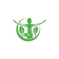 vrouw vrijheid blad natuur logo vector