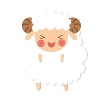 schattig schapen blozen vector