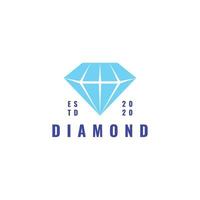 creatief diamant steen logo en icoon ontwerp sjabloon. gemakkelijk vlak vector illustratie van blauw kristal, edelsteen sieraden. schoonheid diamant kristal glas. minimalistische luxe.