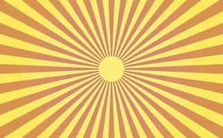 helder zonneschijn achtergrond. Japans stijl gemakkelijk abstract geometrie behang. schittering effect, rood geel zonnestraal patroon. vector illustratie van een radiaal straal. voor kopiëren ruimte, affiches, of sociaal media.