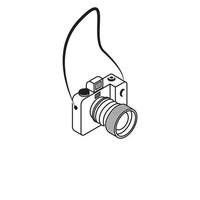 camera pictogram vector