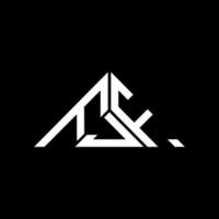 fjf brief logo creatief ontwerp met vector grafisch, fjf gemakkelijk en modern logo in driehoek vorm geven aan.