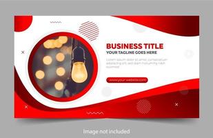 zakelijke banner met metallic rode curven vector