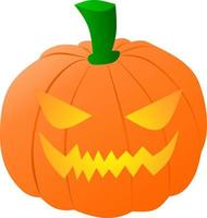 gloed spookachtig pompoen voor logo, icoon, symbool, halloween, ontwerp of truc of traktatie vector