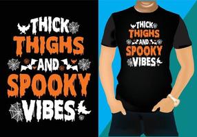 dik dijen en spookachtig gevoel t-shirt ontwerp vector