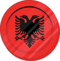 Albanië vlag vector hand- getekend, albanees lek vector hand- getrokken