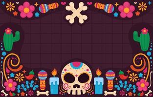 dia de los muertos achtergrond vector