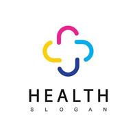 Gezondheid zorg logo sjabloon ziekenhuis en kliniek icoon vector