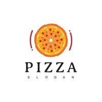 pizza logo ontwerp sjabloon, Italiaans voedsel symbool vector