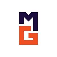 brief mg meetkundig modern logo vector