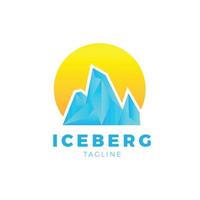 koel ijsberg top logo ontwerp sjabloon vector