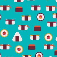 sushi en onigiris patroon vector