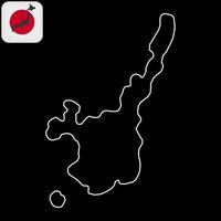ishigaki eiland kaart. vector illustratie