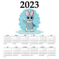 2023 kalender jaar vector illustratie