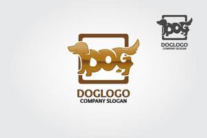 hond logo gemaakt van goud brieven van hond. deze logo perfect gebruikt voor ieder huisdieren verwant ondernemingen of huisdieren opleiding centrum. vector