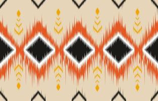 meetkundig ikat patroon geel, oranje, wit, zwart; kleur, tribal etnisch structuur stijl, ontwerp: voor het drukken Aan producten, achtergrond,sjaal,kleding,inwikkeling,stof illustratie. vector