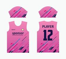 abstract patroon Jersey scherm het drukken ontwerp voor Jersey sublimatie. Jersey Sjablonen voor sport- teams van Amerikaans voetbal, basketbal, wielersport, volleybal, enz. roze helling thema vector