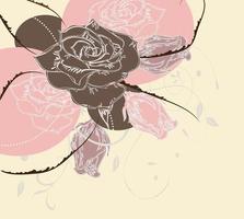 wijnoogst uitnodiging kaart met elegant abstract bloemen ontwerp vector