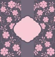 wijnoogst bruiloft uitnodiging kaart met overladen elegant retro abstract bloemen ontwerp vector