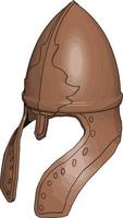 middeleeuws helm, illustratie, vector Aan wit achtergrond.