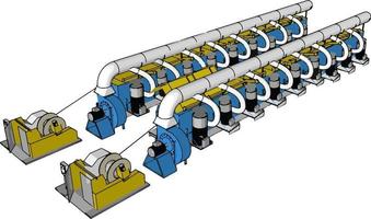 machine lijnen, illustratie, vector Aan wit achtergrond.