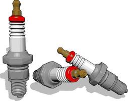 rood vonken, illustratie, vector Aan wit achtergrond.